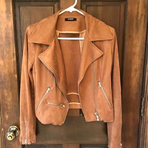 Azalea Camel Tan Moto Jacket Size Small